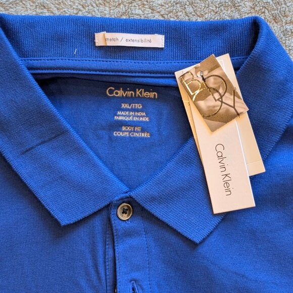 Calvin Klein Graphic Polo Shirt New with Tags - Men's XXL BodyFit CK - Picture 3 of 6